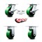 Service Caster 5 Inch Green Poly on Cast Iron Caster Brakes/Swivel Locks and 2 Rigid SCC, 2PK SCC-35S520-PUB-GB-SLB-BSL-2-R-2 - alternate 3